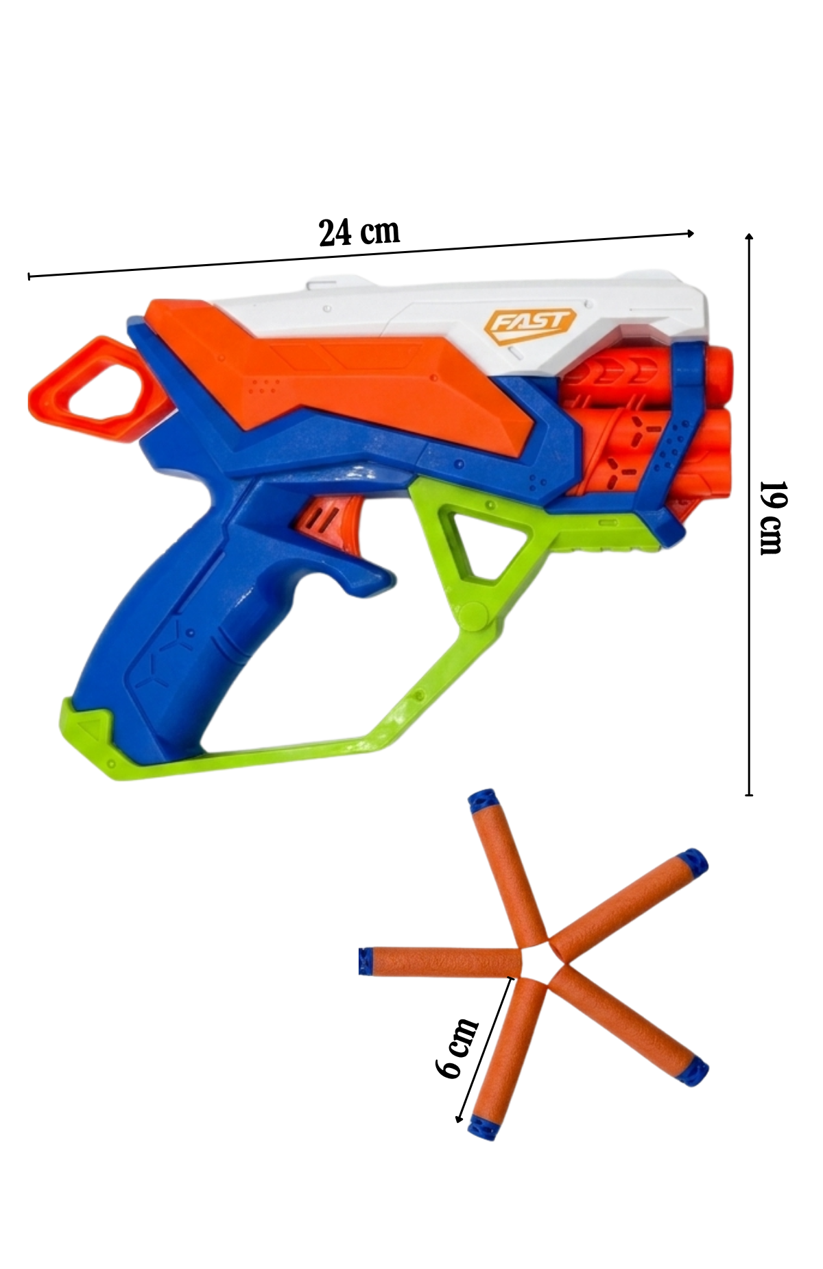 Lanzador De Juguete Adventure Force Fast + 6 Dardos Espuma