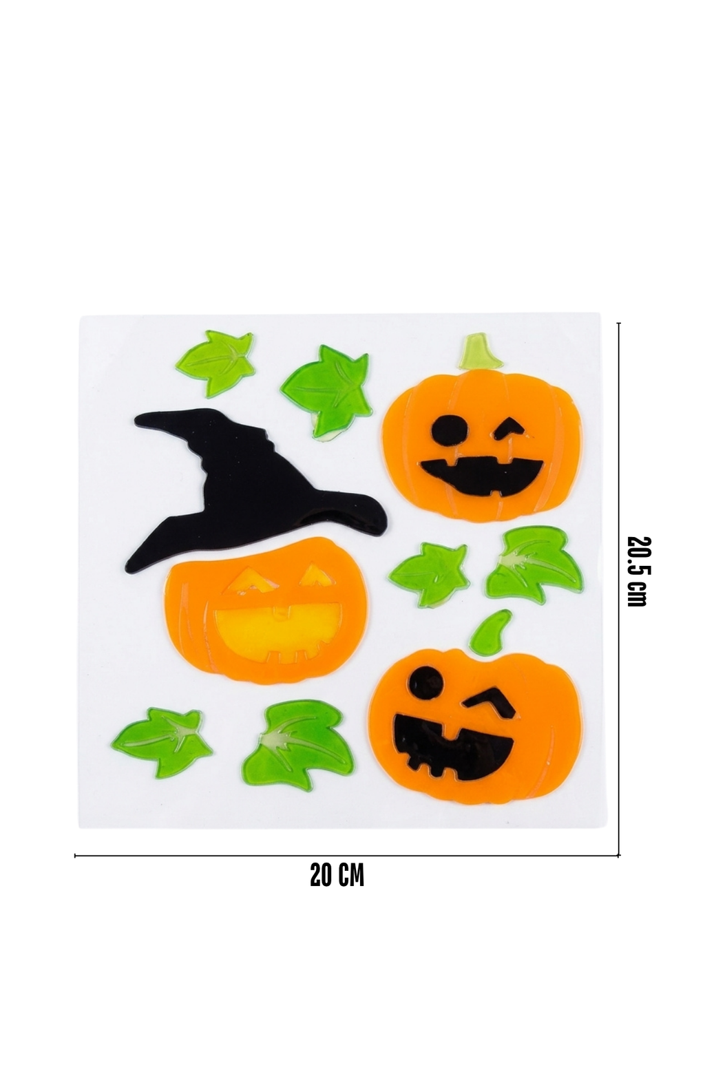 Pack 2 Pegatinas De Ventana Halloween 20.5x20cm Gel Duradero