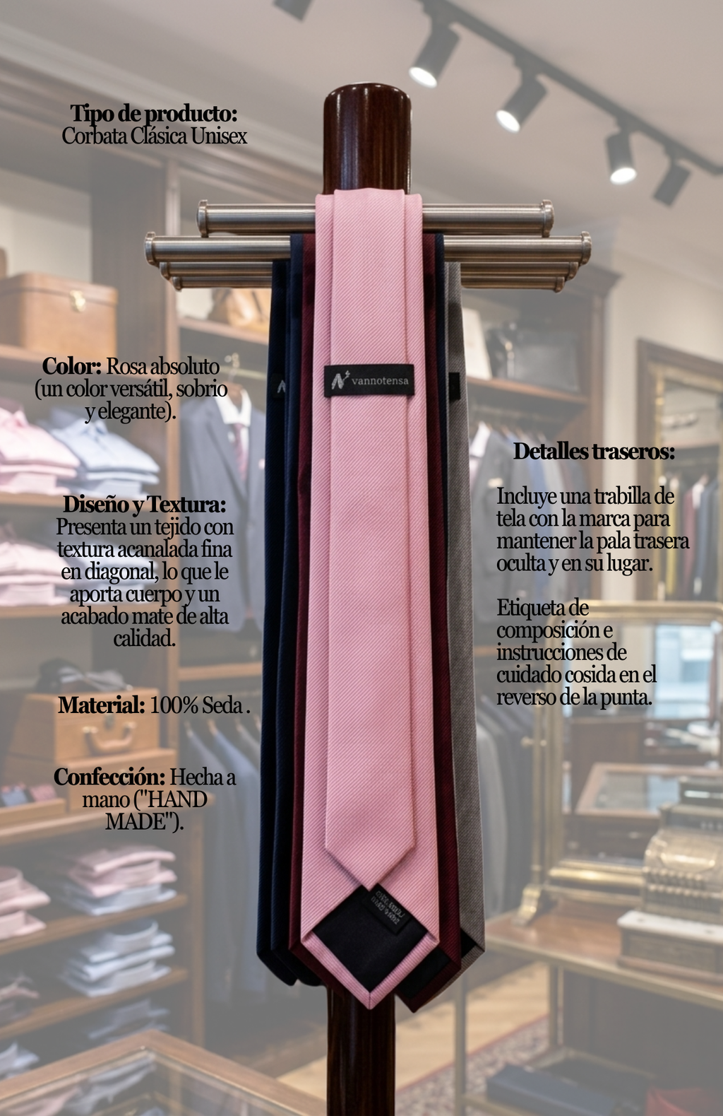 Corbata Elegante Para Hombre Mujer Vestuario Seguridad