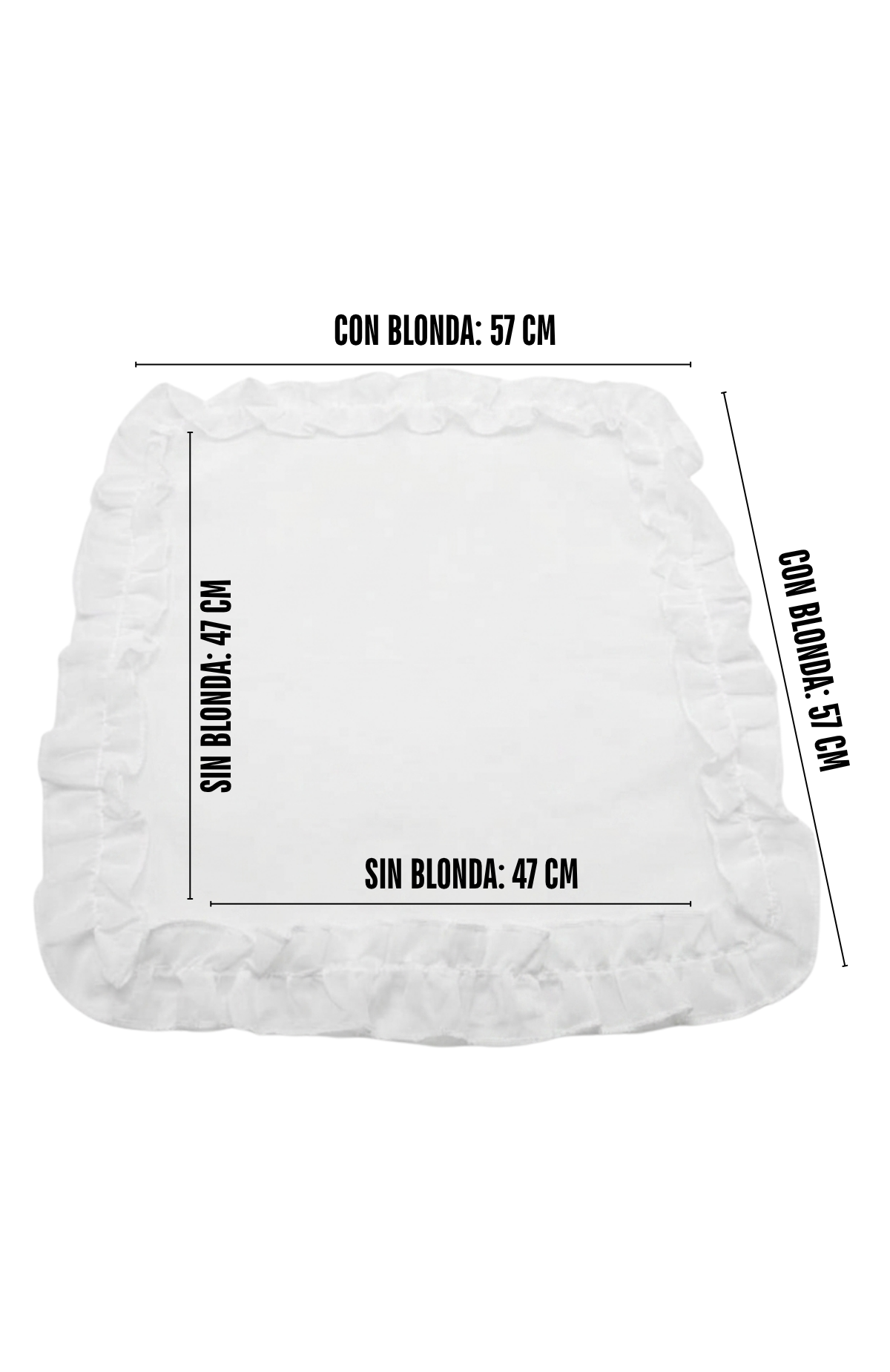 Packs Pañuelos Para Cueca Blonda Blancos Fiesta Chile