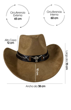 Sombrero Vaquero Estilo Western Texano Adultos Unisex Cowboy