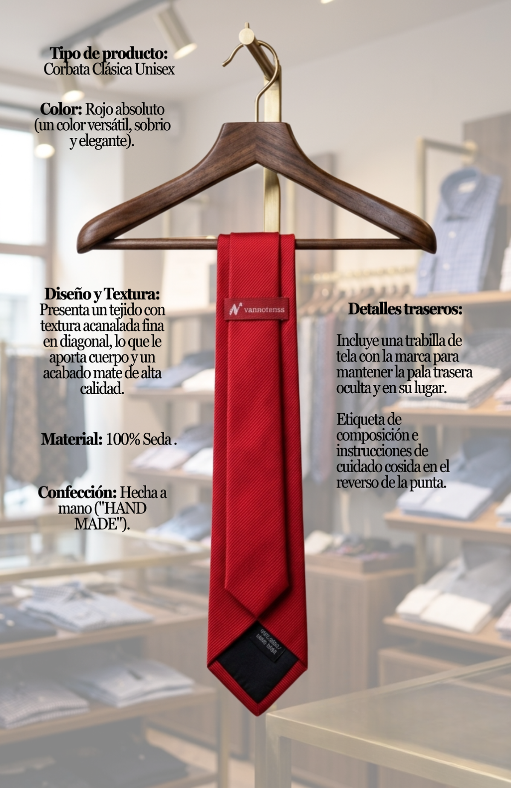 Corbata Elegante Para Hombre Mujer Vestuario Seguridad