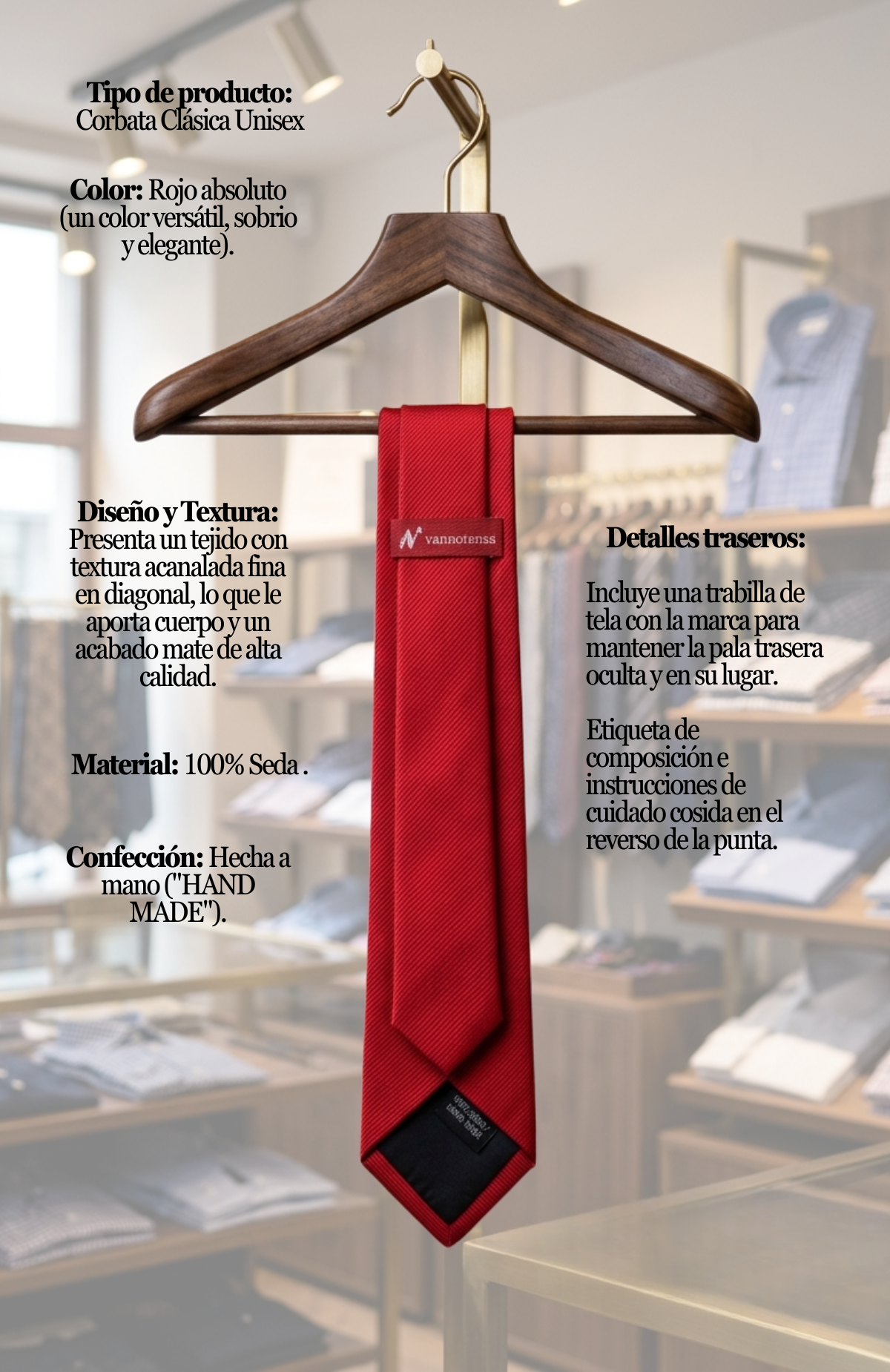 Corbata Elegante Para Hombre Mujer Vestuario Seguridad