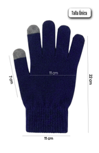 Guantes Lana Térmico Dedos Táctiles Colores Surtidos Unisex