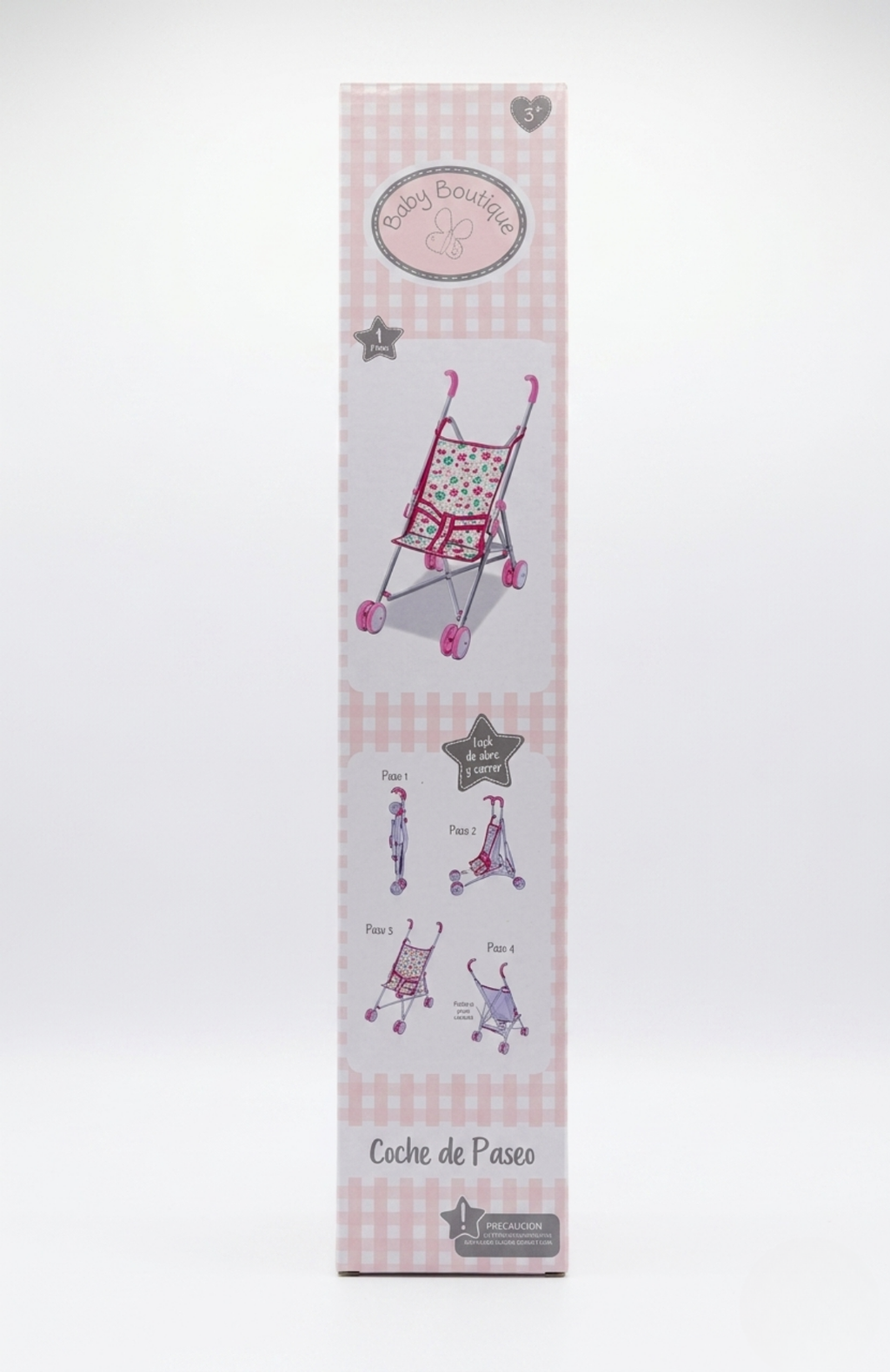 Coche De Juguete Para Muñecas Paseador Plegable Rosa