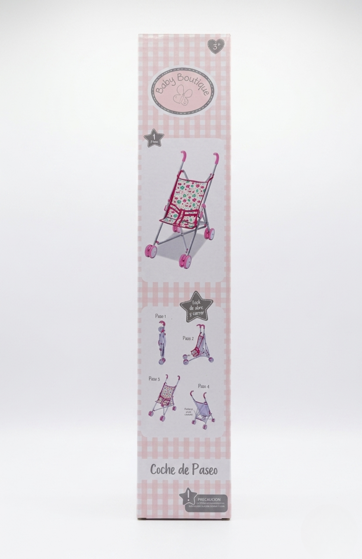 Coche De Juguete Para Muñecas Paseador Plegable Rosa