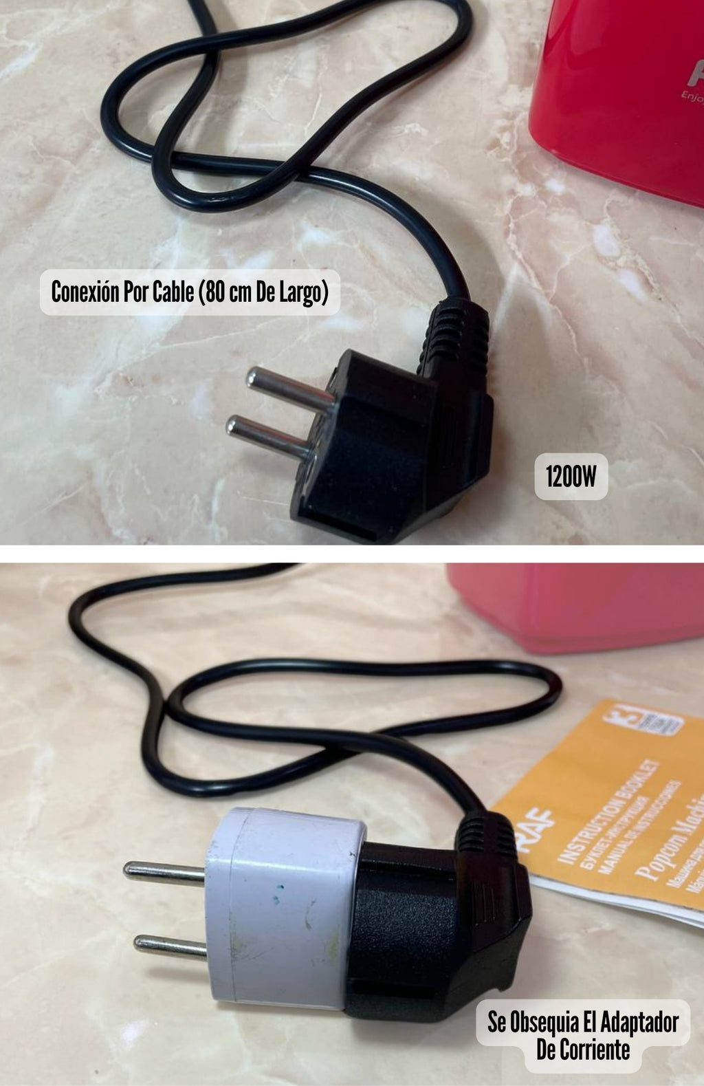 Máquina Para Hacer Cabrita Eléctrica Raf Con Adaptador 1200w
