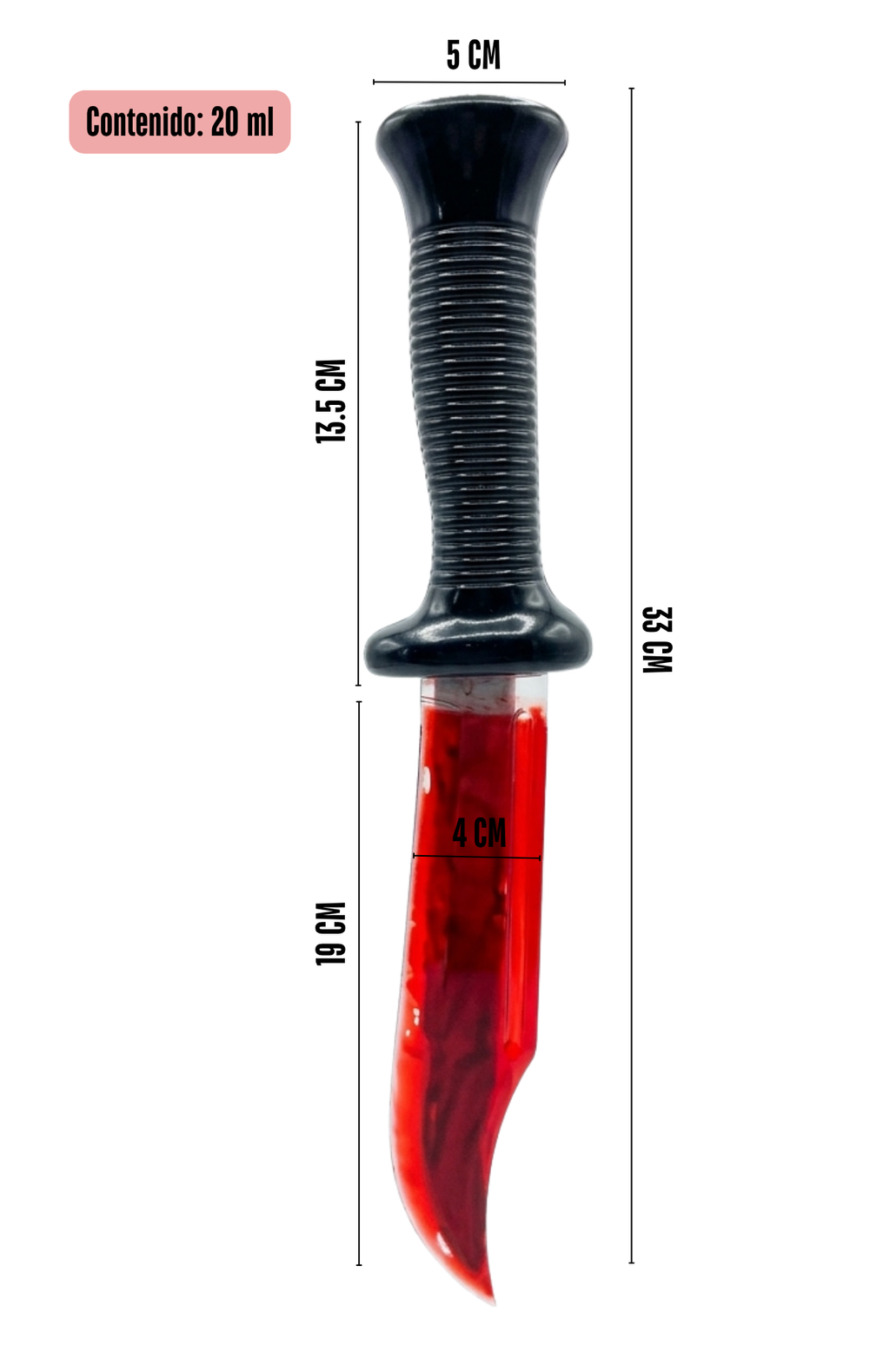 Cuchillo Falso Sangre Falsa Que Fluye Efecto Real Halloween