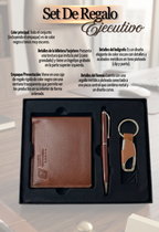 Set De Regalo Hombre Billetera Lapicero Y Llavero Elegante