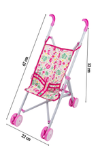 Coche De Juguete Para Muñecas Paseador Plegable Rosa