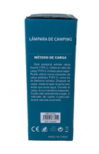 Lámpara Ampolleta Led Colgante Camping Recargable Usb Tipo C