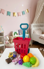 Carrito Compras Juguete Para Niños Con Frutas Y Alimentos