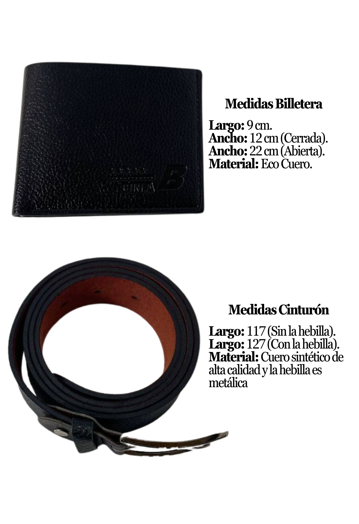 Set De Regalo Hombre Billetera Y Cinturón
