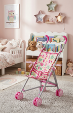 Coche De Juguete Para Muñecas Paseador Plegable Rosa