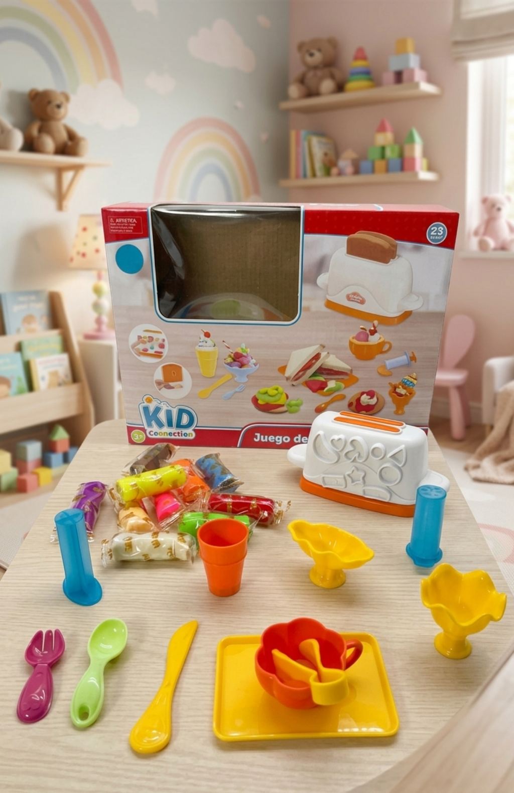 Kit Creativo De Plastilinas Con Máquina Tostadora Infantil