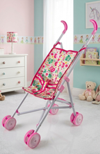 Coche De Juguete Para Muñecas Paseador Plegable Rosa