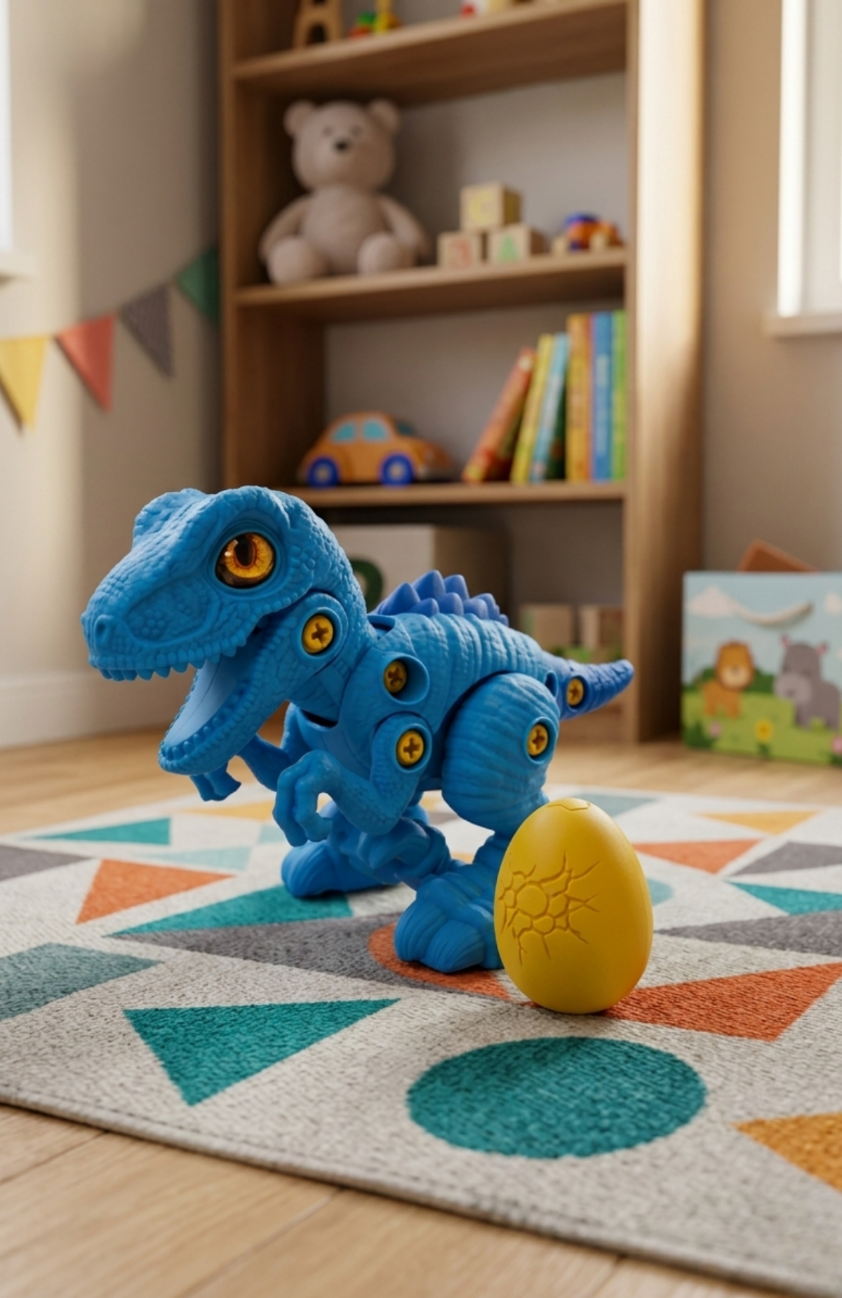 Set De Dinosaurio Para Armar Con Tornillos, Huevo Y Sonidos