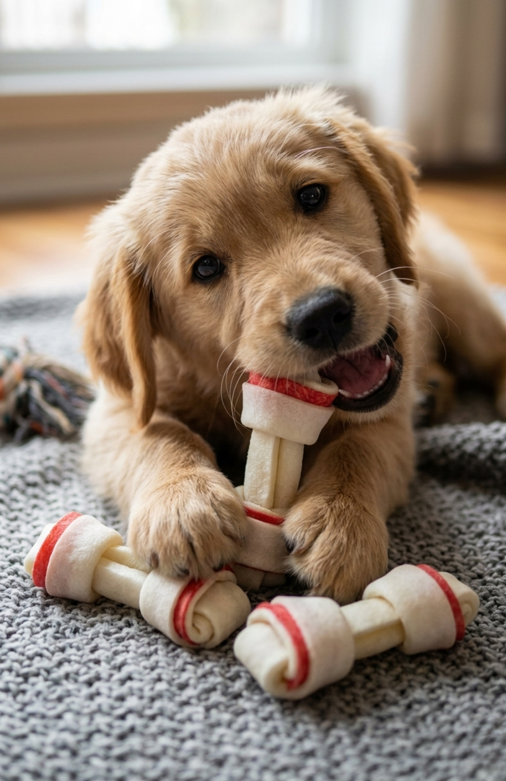 Pack 5 Huesos Anudados Mascotas Entretenimiento Y Cuidado
