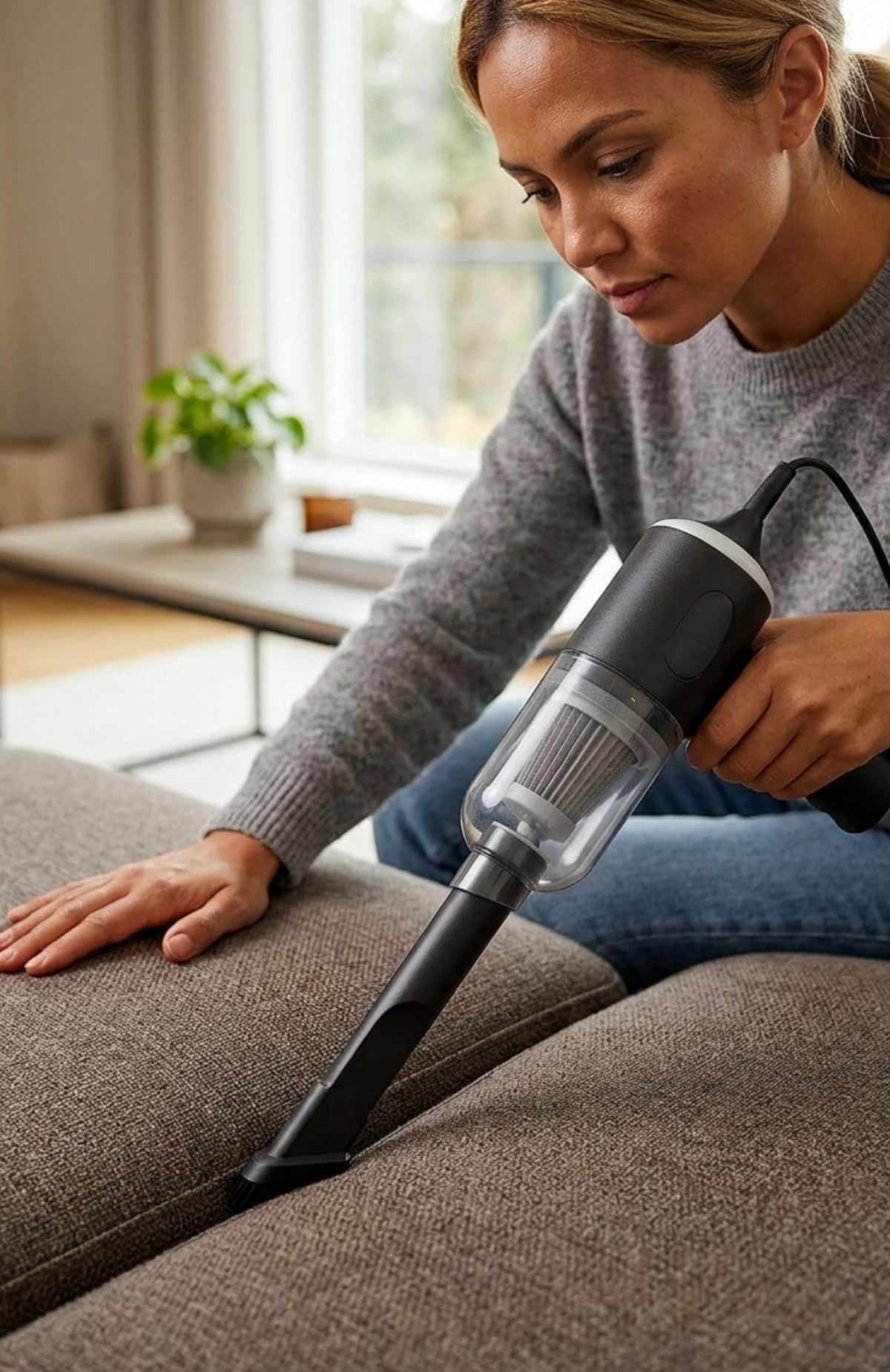 Mini Aspiradora De Mano Inalámbrica Potente Para Auto Y Casa