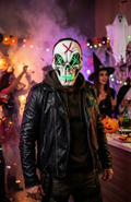 Máscara La Purga Led Calavera Disfraz Halloween Fiesta + Baterías De Obsequio