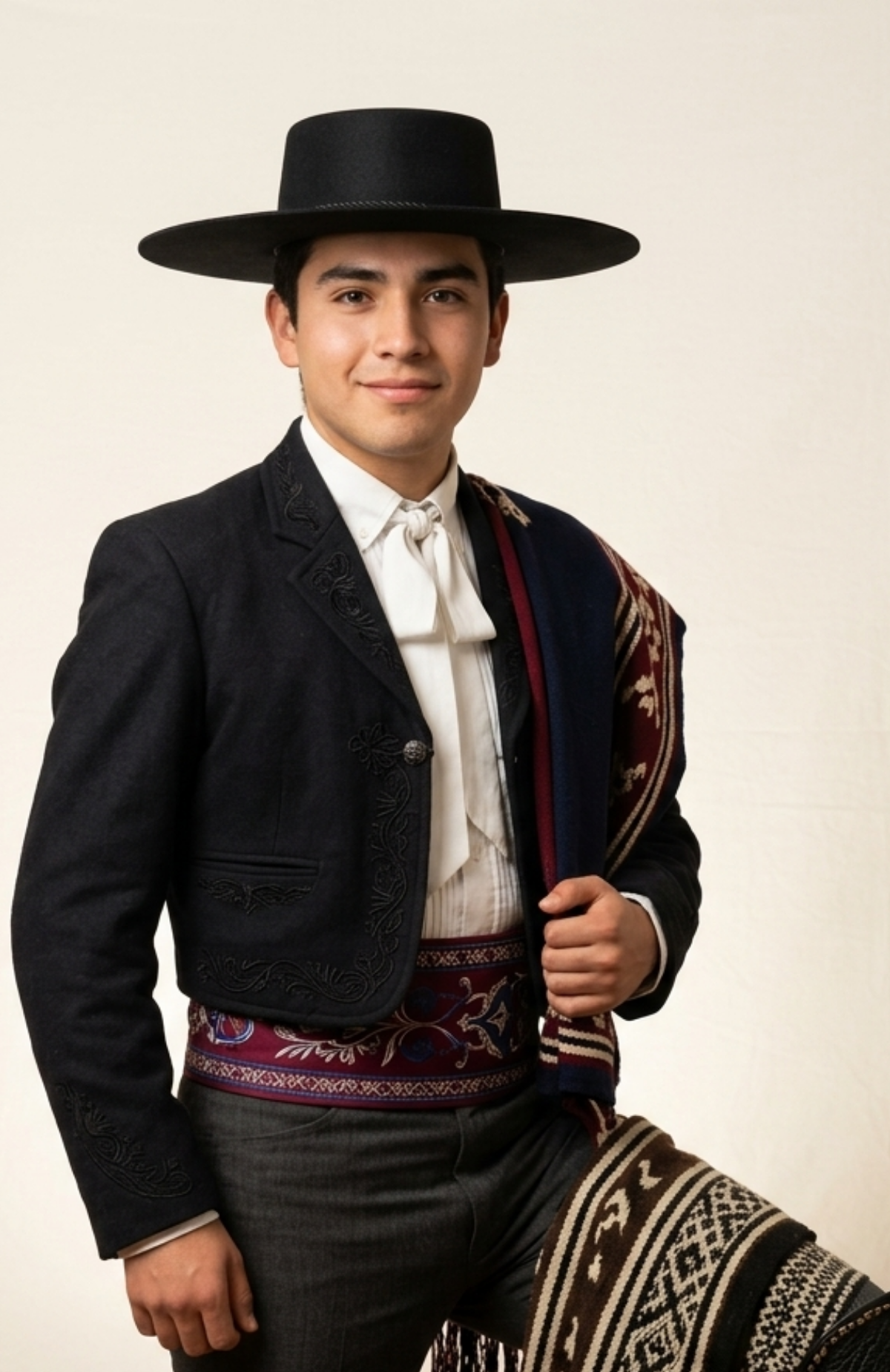 Sombrero Huaso Fiestas Patrias Juvenil / Adulto Negro