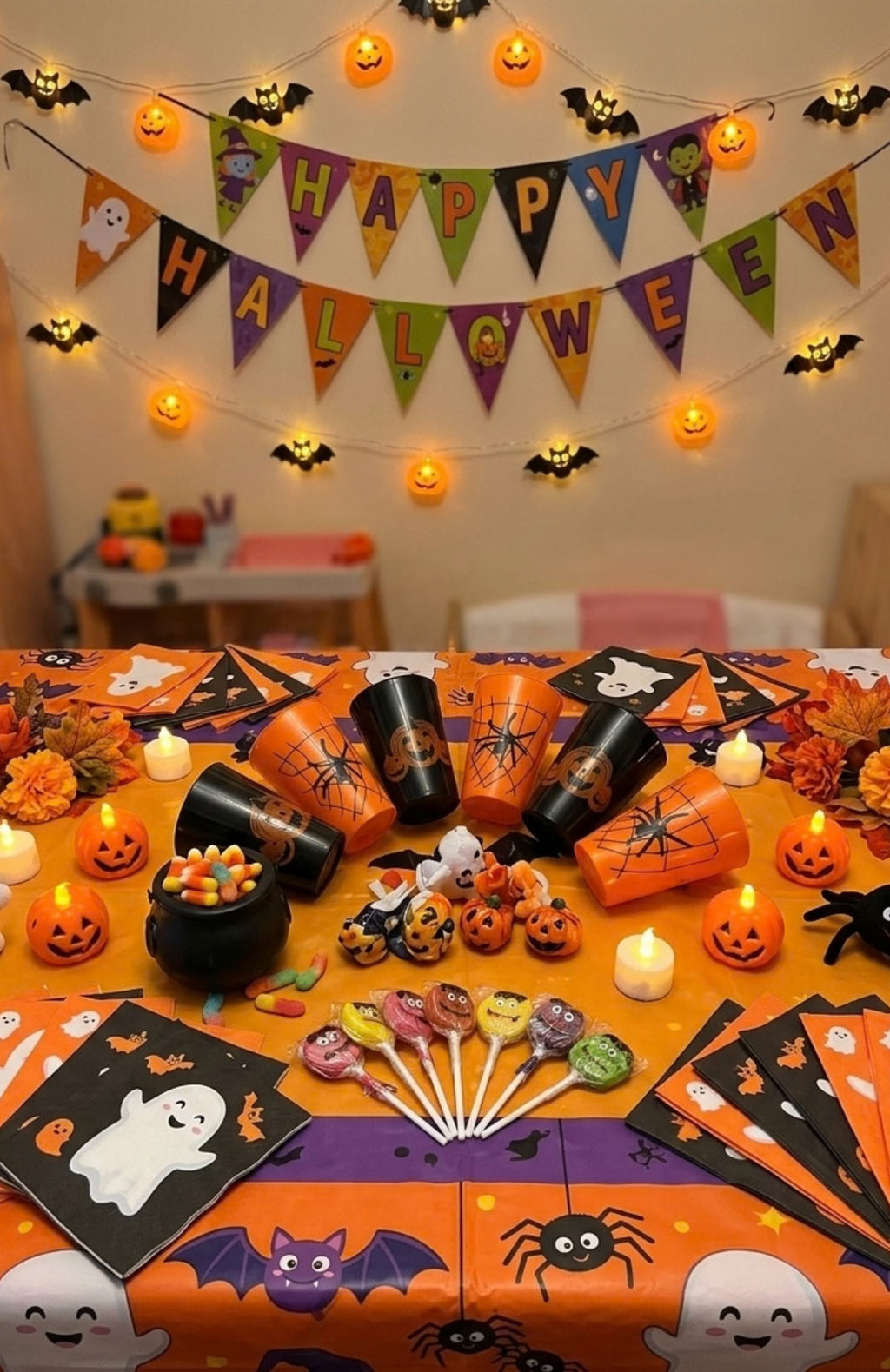 Pack 6 Vasos De Plástico Halloween Fiesta Decorativo