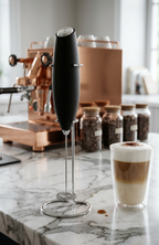 Revolvedor Portátil Mini Batidor Eléctrico Con Soporte Café