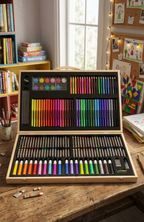 Maletín De Arte Artist Kit 180 Piezas Con Lápices Colores