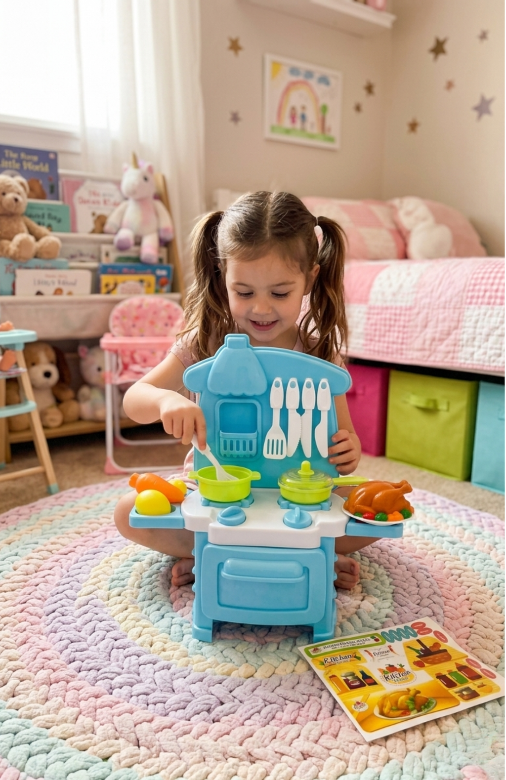 Cocina Infantil Kid Connection Con Accesorios Juguete Niños