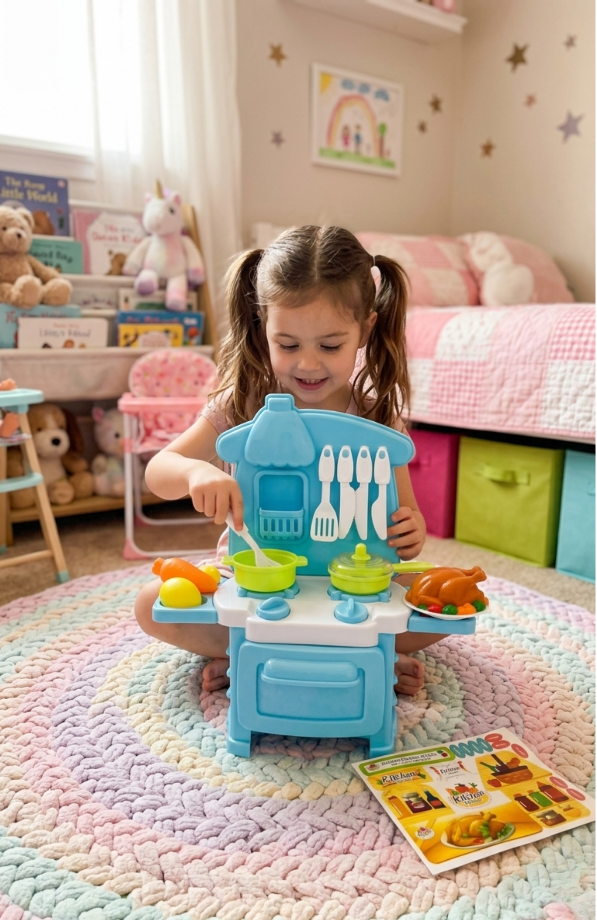 Cocina Infantil Kid Connection Con Accesorios Juguete Niños