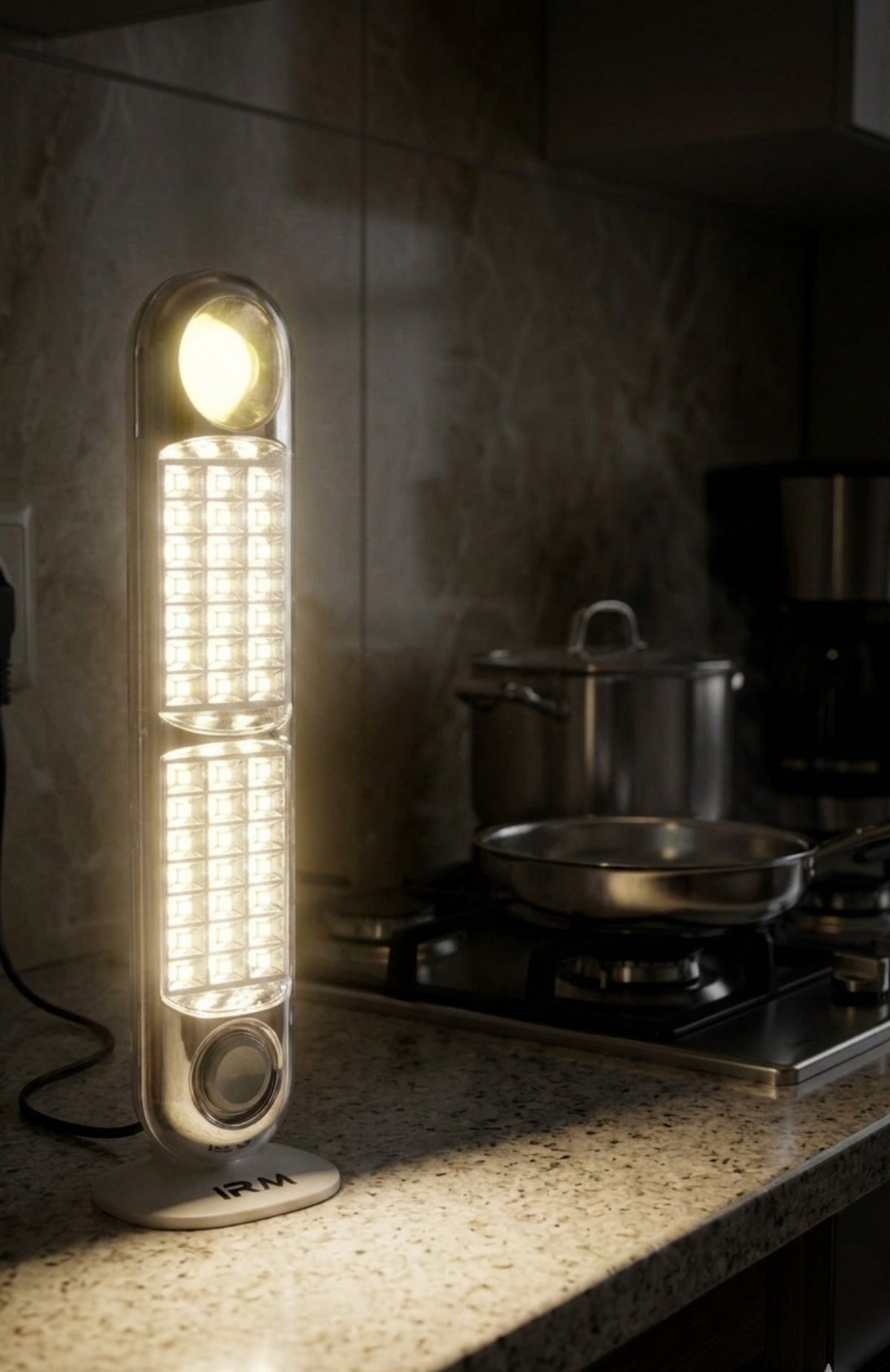 Lámpara Emergencia Solar Y Recargable Irm Led + Cable 50 Cm