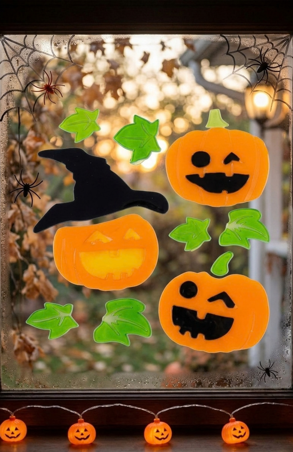 Pack 2 Pegatinas De Ventana Halloween 20.5x20cm Gel Duradero