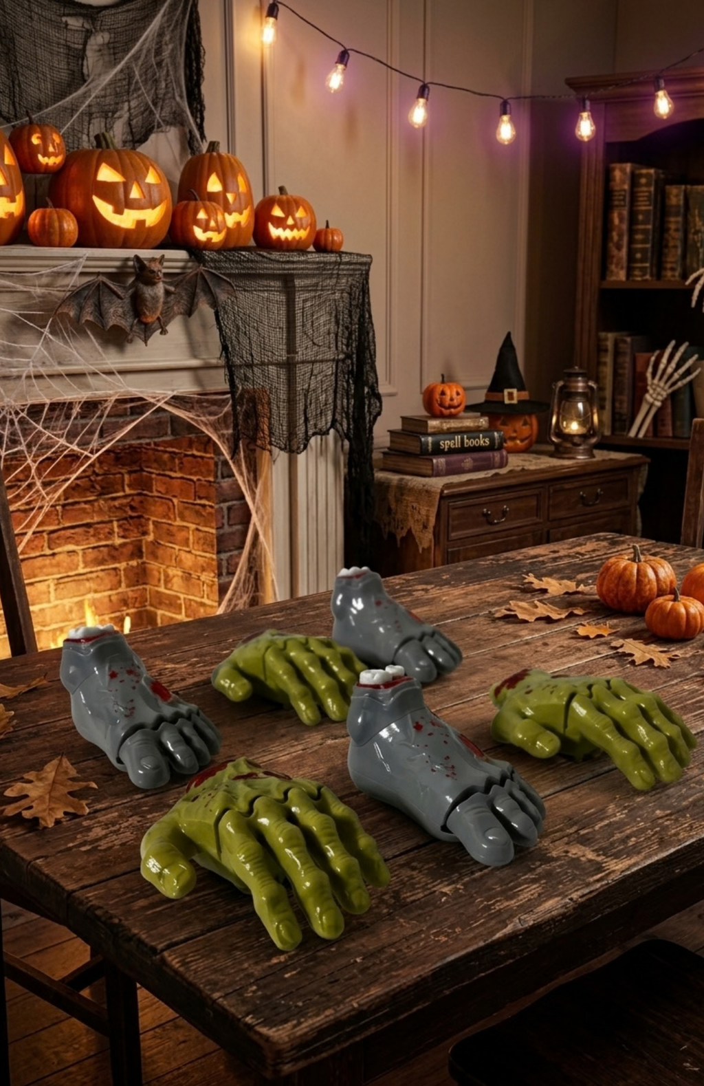 Pack 6 Juguetes A cuerda De Manos & Pies Rotos Halloween