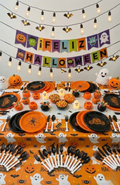 Pack 6 Platos De Plástico Halloween Fiesta Decorativo