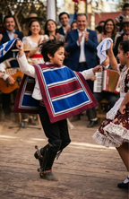 Manta Poncho Huaso Baile Cueca Fecha Patrias Niños 53x85cm