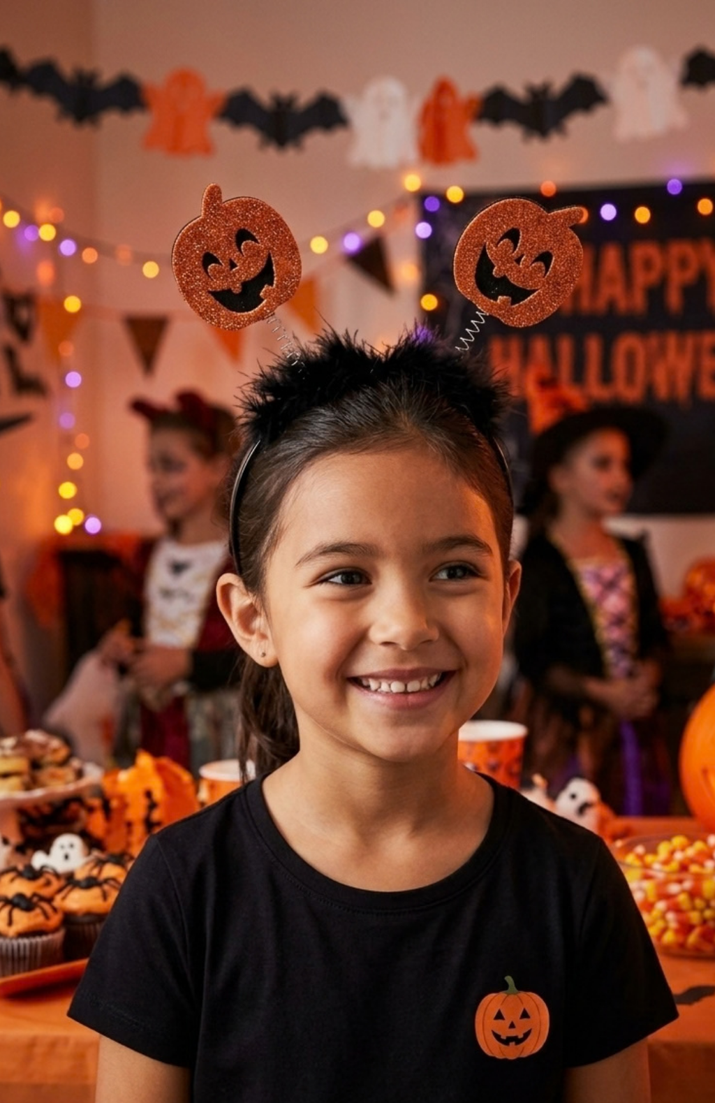 Cintillo Diadema Calabazas Resortes Halloween Disfraz Fiesta