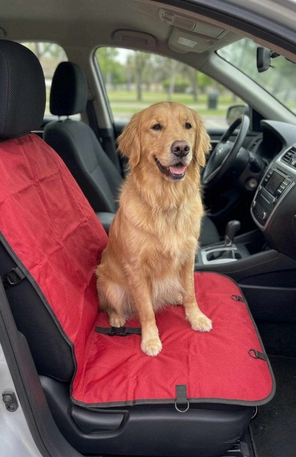 Protector Cobertor de Asiento de Auto para Mascotas - Color Rojo