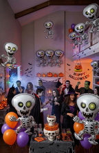 Globo Metalizado Esqueleto Halloween Gigante 48x80cm Decoración