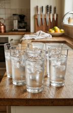Set De 6 Vasos De Vidrio 250ml Casa Bonita Cristalería Hogar