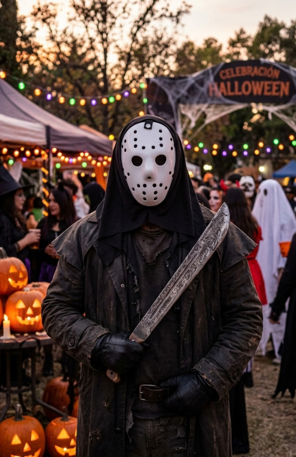 Máscara Plástica Jason Película Terror Halloween Disfraz