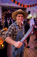 Machete De Plástico Con Sangre 41 cm - Accesorio Halloween / Cosplay