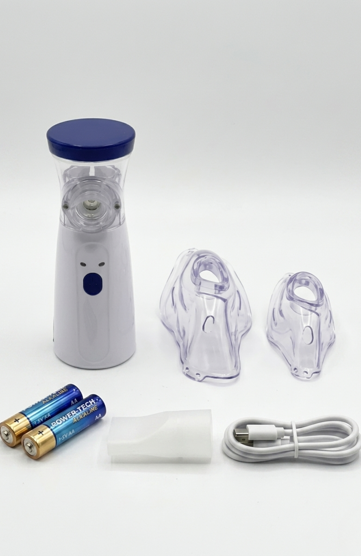 Nebulizador Portátil Niños Y Adultos Mesh Vaporizador Color Blanco