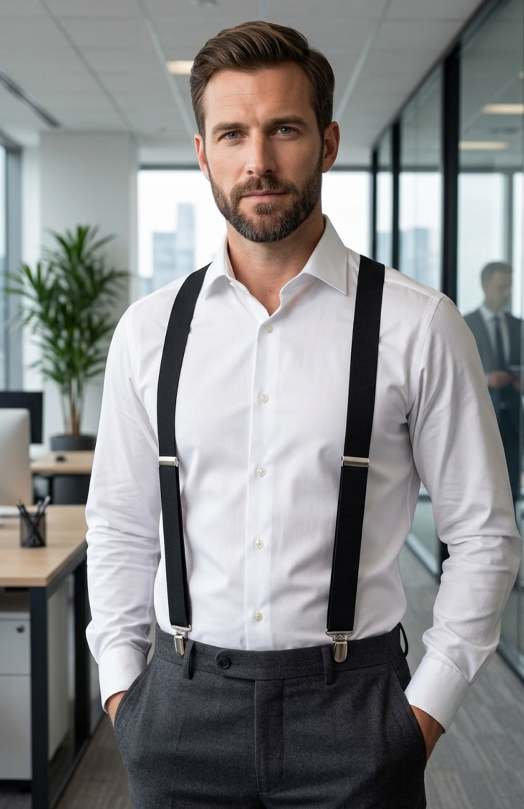 Suspensores Para Hombre Estilo Clásico Ajustables Con Pinzas