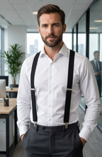 Suspensores Para Hombre Estilo Clásico Ajustables Con Pinzas
