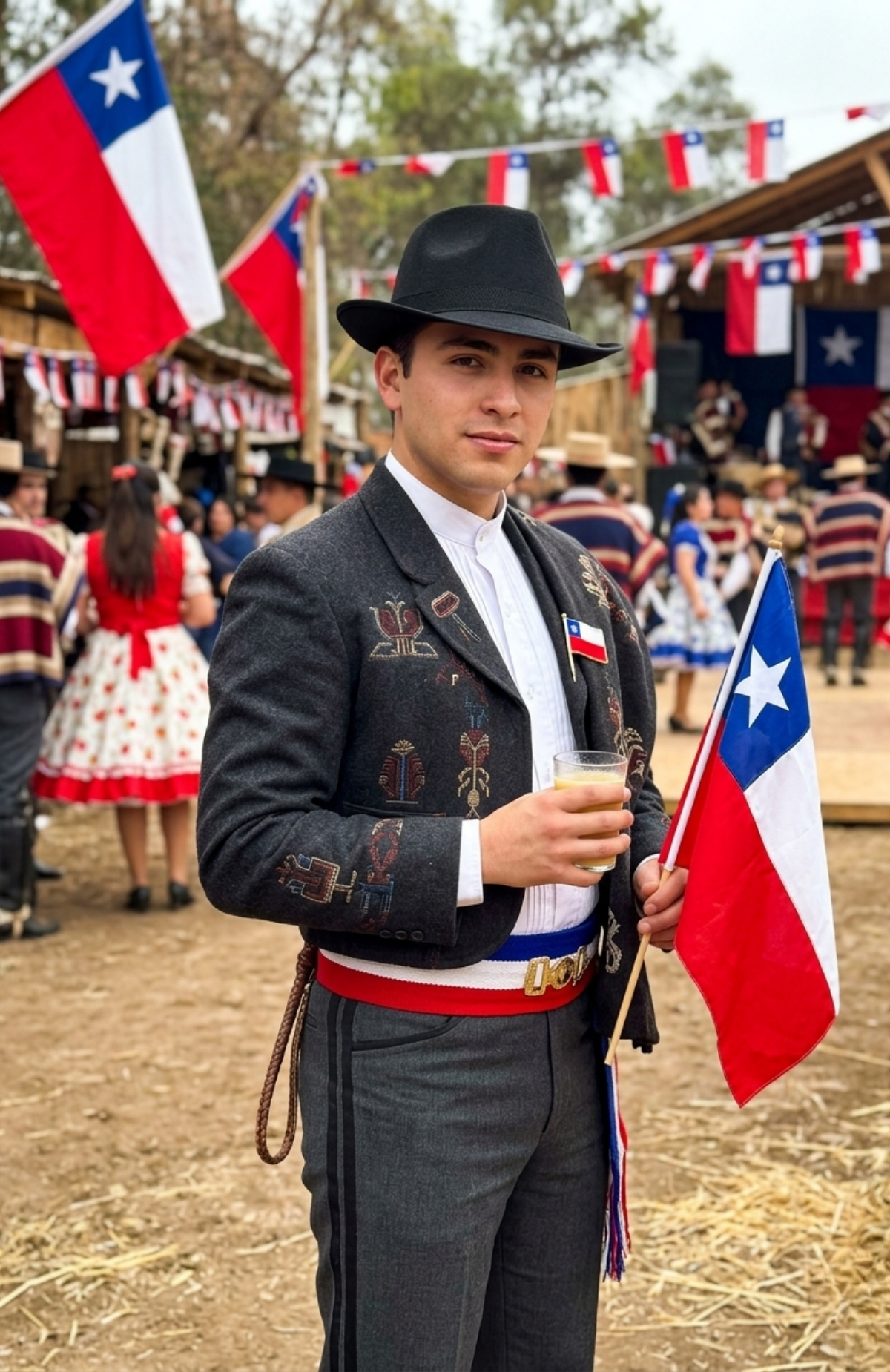 Sombrero Nortino Hombre Gorro Gorra Boina Fiestas Patrias