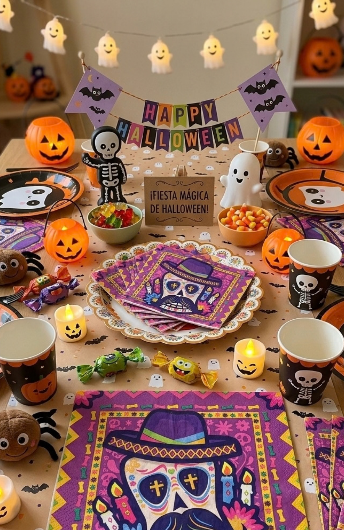 Pack 12 Servilletas Para Fiestas Evento Cumpleaños Catrina Calacas