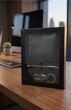 Set De Regalo Hombre Billetera Lapicero Y Llavero Elegante