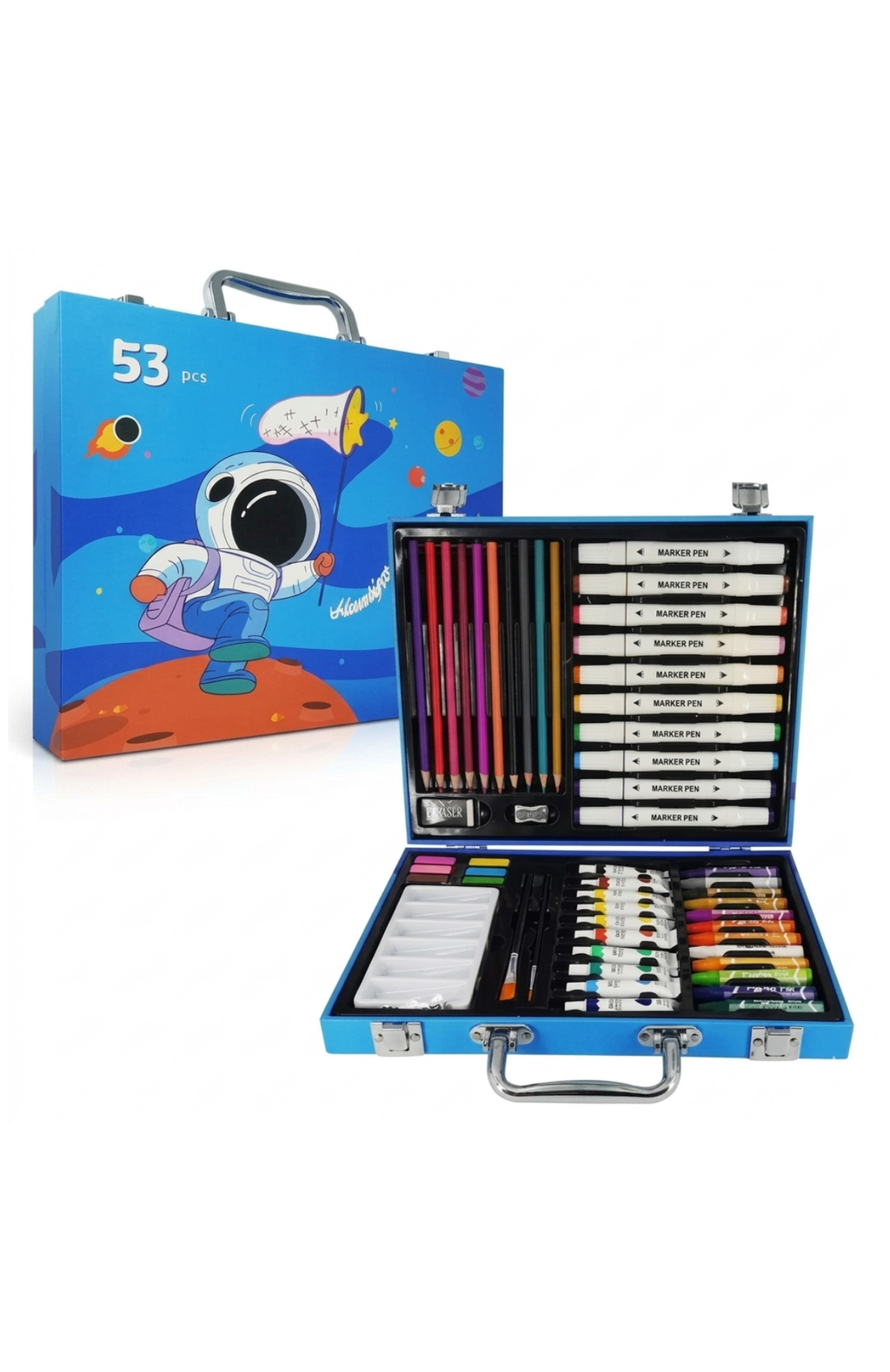 Estuche Maletín 53 Piezas, Para Pintar Y Dibujar