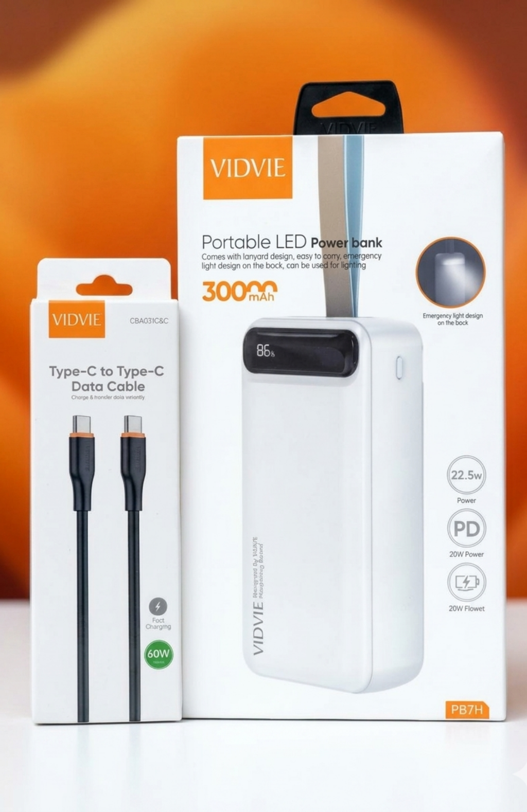 Cargador Portátil Powerbank Vidie De 30000 Mah 22.5w