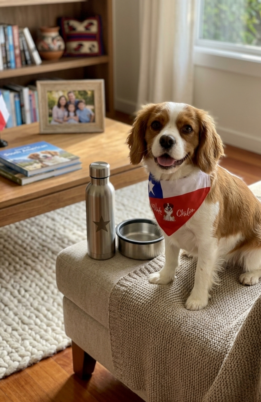 Collar Bandana Pañuelo Para Perros Viva Chile Ajustable